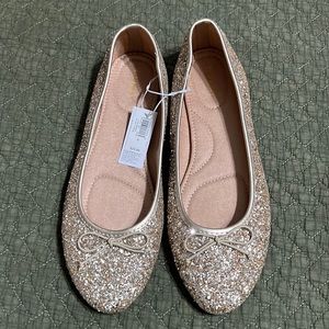 Womens Old Navy glitter flats size 10